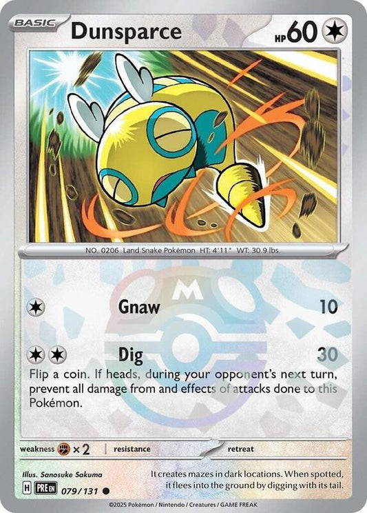 Dunsparce (Master Ball Pattern) - Holofoil 079/131 Prismatic Evolutions | Common Pokemon Card