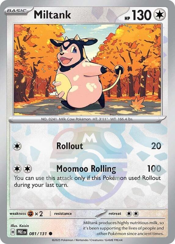 Miltank (Master Ball Pattern) - Holofoil 081/131 Prismatic Evolutions | Common Pokemon Card