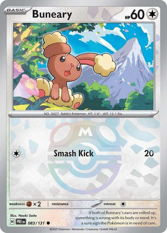 Buneary (Master Ball Pattern) - Holofoil 083/131 Prismatic Evolutions | Common Pokemon Card