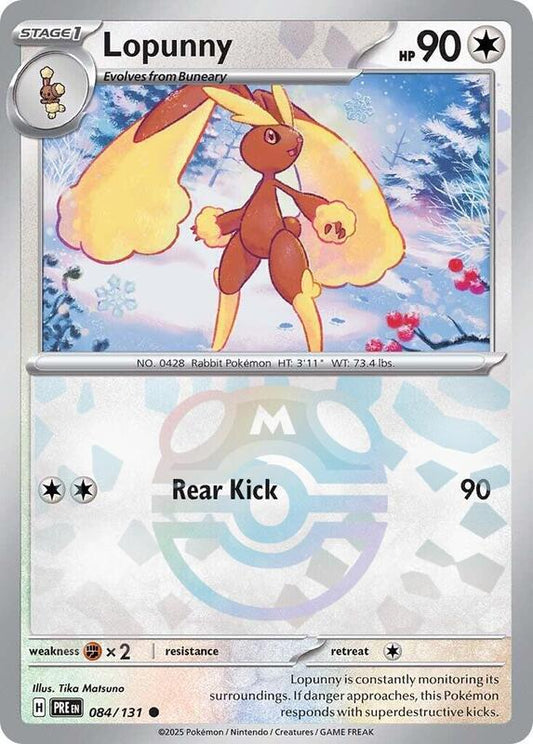 Lopunny (Master Ball Pattern) - Holofoil 084/131 Prismatic Evolutions | Common Pokemon Card