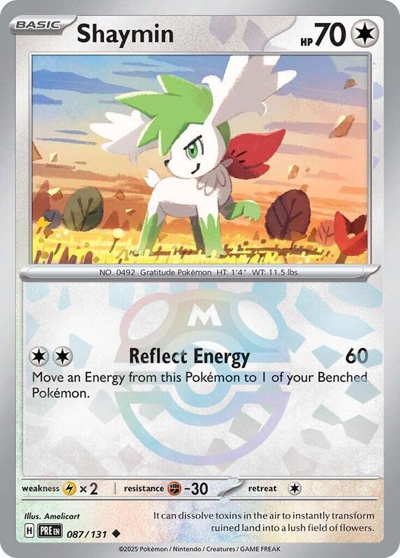Shaymin (Master Ball Pattern) - Holofoil 087/131 Prismatic Evolutions | Uncommon Pokemon Card