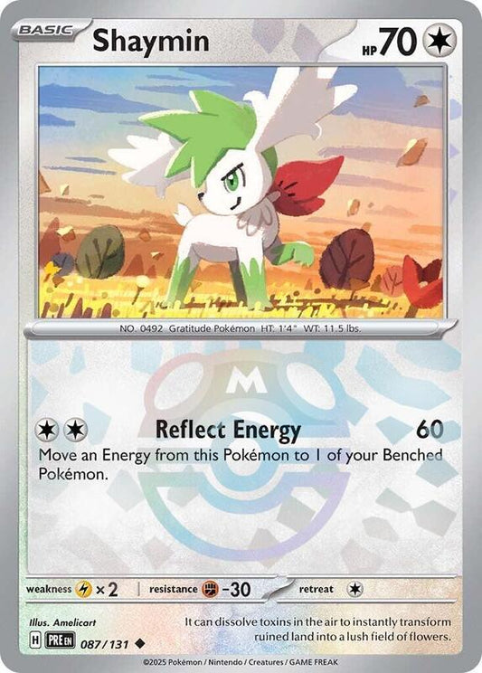 Shaymin (Master Ball Pattern) - Holofoil 087/131 Prismatic Evolutions | Uncommon Pokemon Card