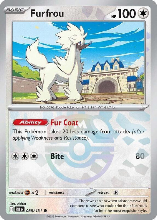 Furfrou (Master Ball Pattern) - Holofoil 088/131 Prismatic Evolutions | Common Pokemon Card