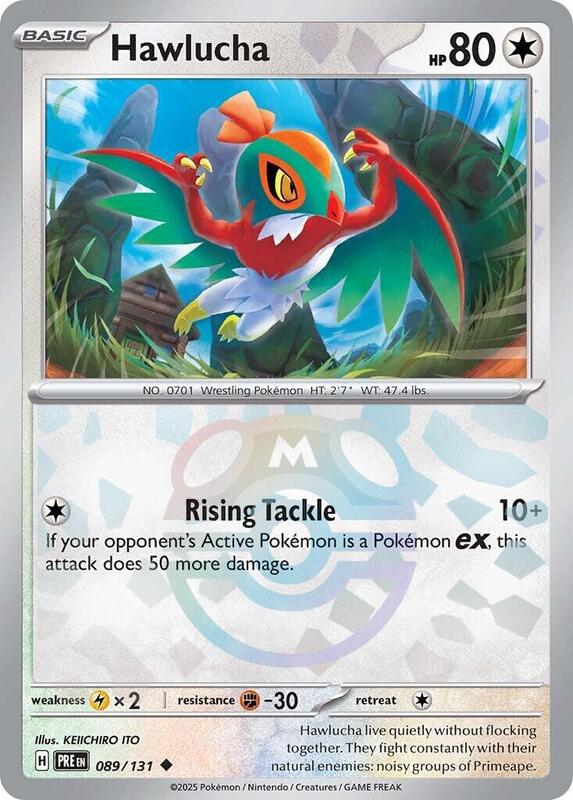 Hawlucha (Master Ball Pattern) - Holofoil 089/131 Prismatic Evolutions | Uncommon Pokemon Card