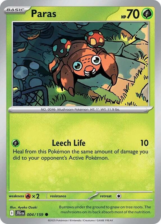 Paras - Normal 004/159 Journey Together | Common Pokemon Card