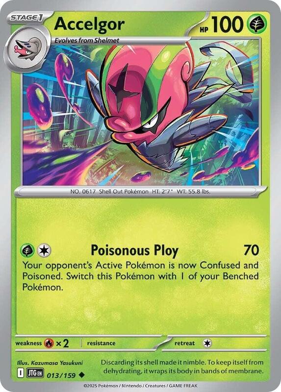 Accelgor - Reverse Holofoil 013/159 Journey Together | Uncommon Pokemon Card