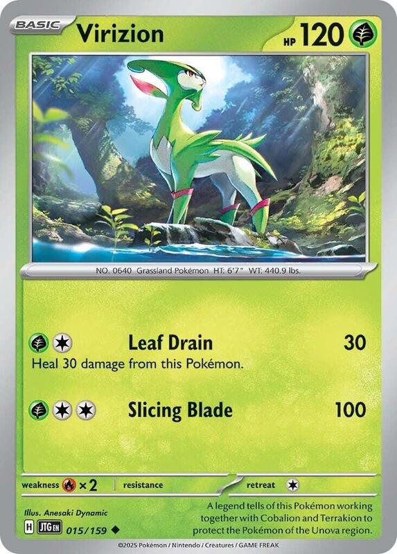 Virizion - Normal 015/159 Journey Together | Uncommon Pokemon Card