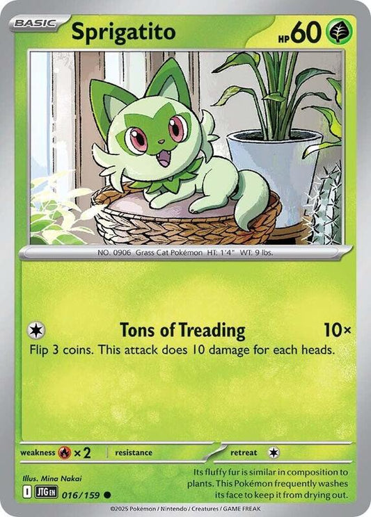 Sprigatito - Reverse Holofoil 016/159 Journey Together | Common Pokemon Card