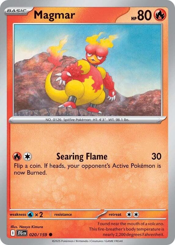 Magmar - Reverse Holofoil 020/159 Journey Together | Common Pokemon Card