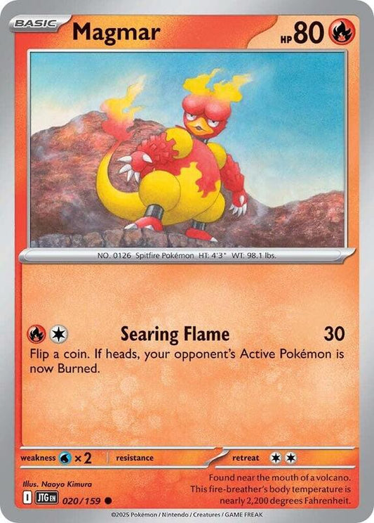 Magmar - Reverse Holofoil 020/159 Journey Together | Common Pokemon Card