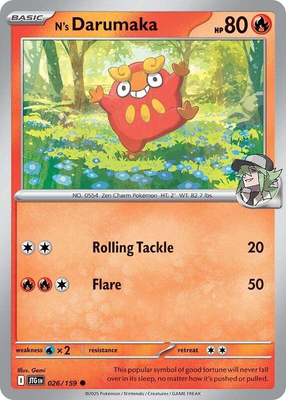 N's Darumaka - Reverse Holofoil 026/159 Journey Together | Common Pokemon Card
