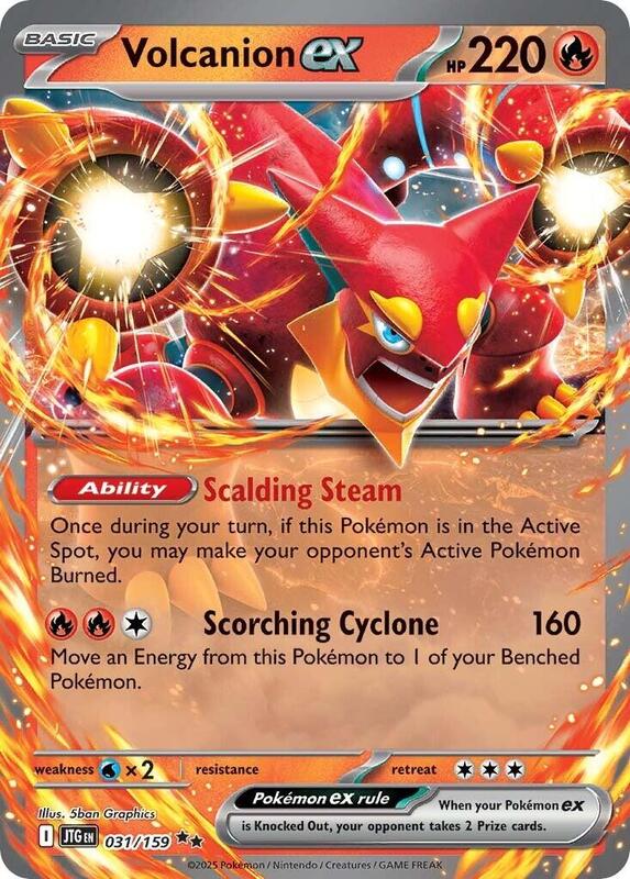 Volcanion ex - 031/159 - Holofoil 031/159 Journey Together | Double Rare Pokemon Card