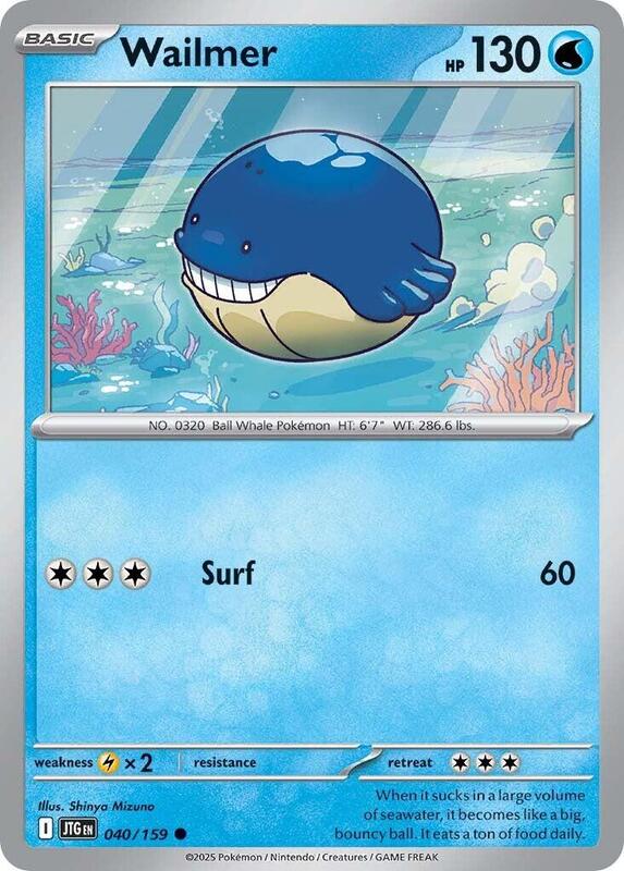 Wailmer - Normal 040/159 Journey Together | Common Pokemon Card