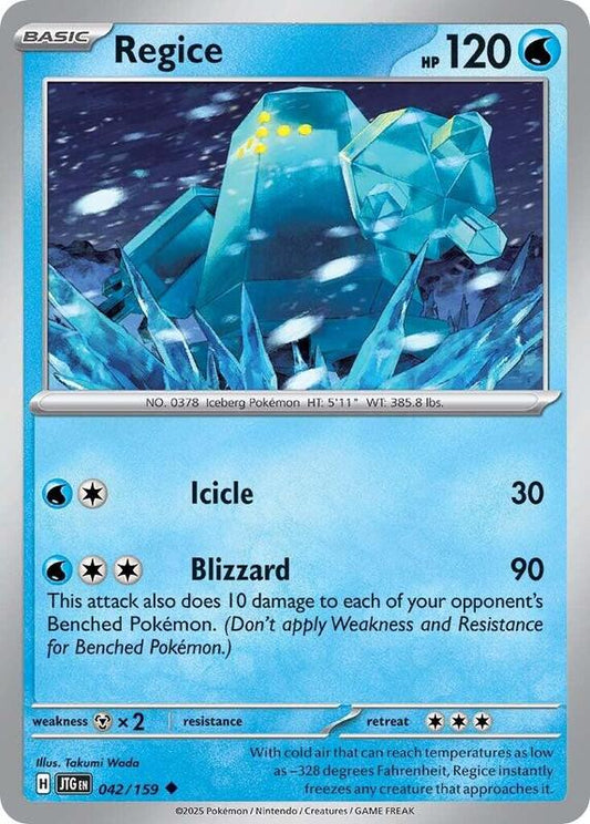 Regice - Normal 042/159 Journey Together | Uncommon Pokemon Card