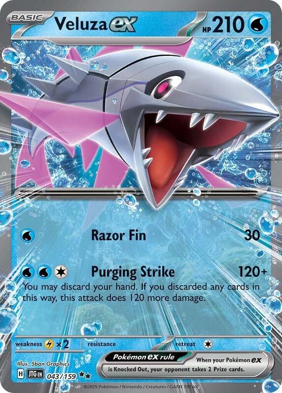 Veluza ex - Holofoil 043/159 Journey Together | Double Rare Pokemon Card
