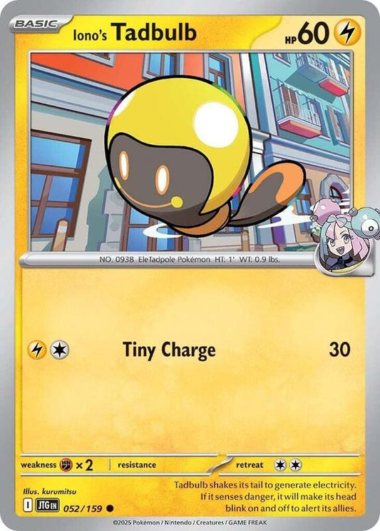 Iono's Tadbulb - Normal 052/159 Journey Together | Common Pokemon Card