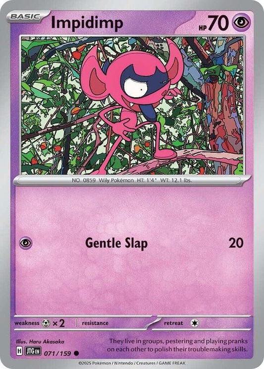Impidimp - Reverse Holofoil 071/159 Journey Together | Common Pokemon Card