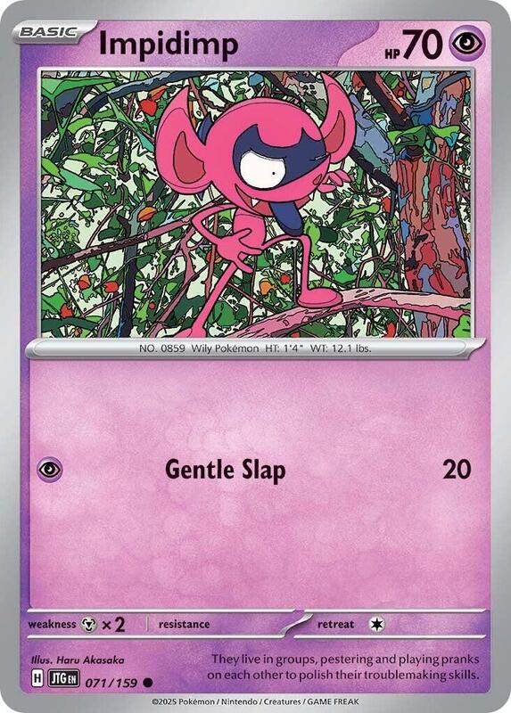 Impidimp - Normal 071/159 Journey Together | Common Pokemon Card