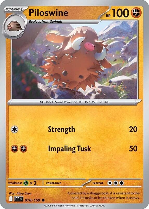 Piloswine - Normal 078/159 Journey Together | Common Pokemon Card