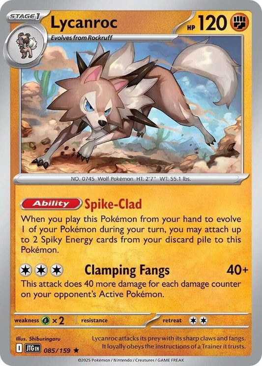 Lycanroc - 085/159 - Holofoil 085/159 Journey Together | Rare Pokemon Card
