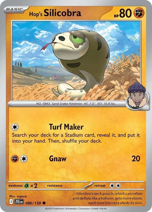 Hop's Silicobra - Normal 086/159 Journey Together | Common Pokemon Card