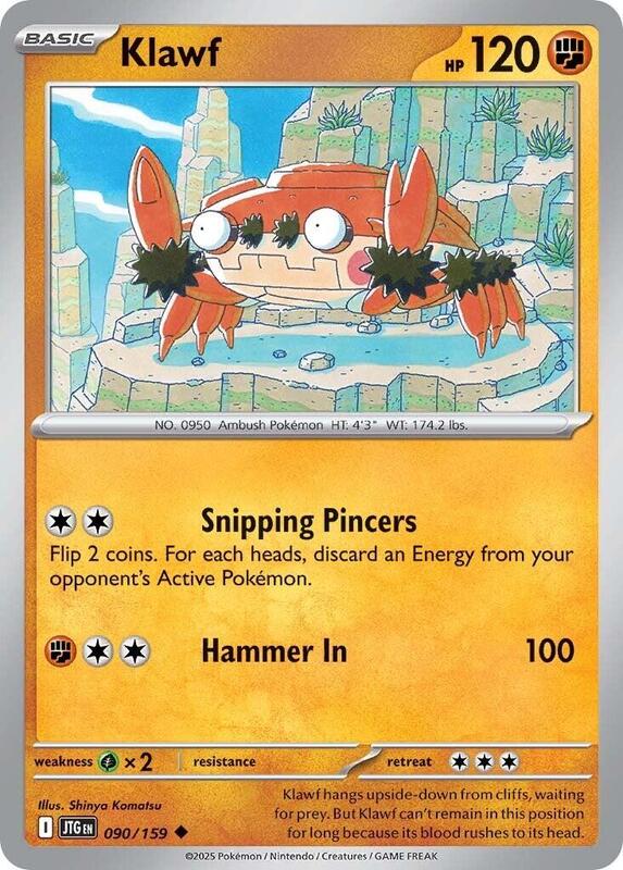 Klawf - Normal 090/159 Journey Together | Uncommon Pokemon Card
