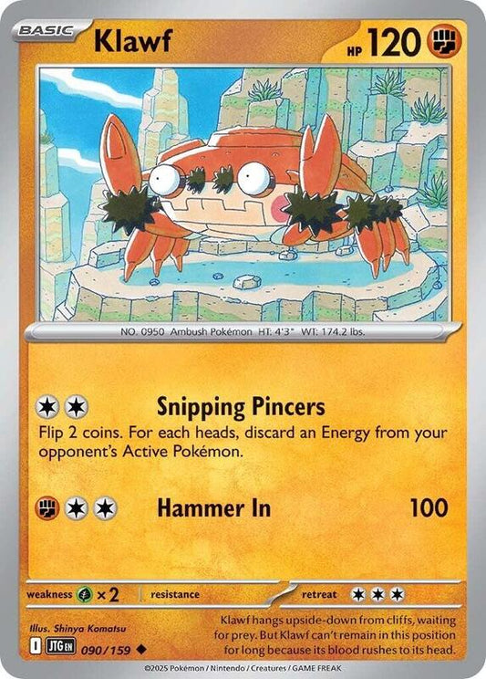 Klawf - Normal 090/159 Journey Together | Uncommon Pokemon Card