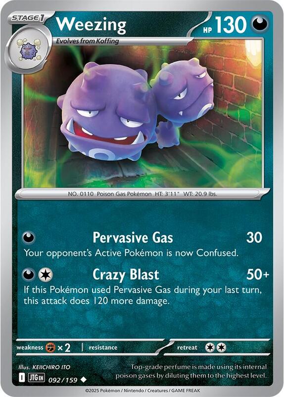 Weezing - Normal 092/159 Journey Together | Uncommon Pokemon Card