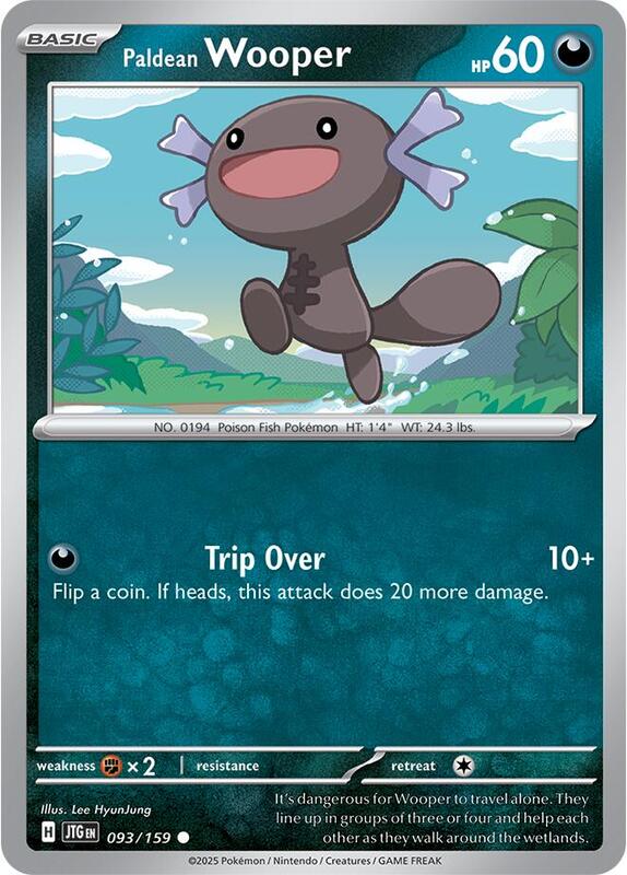 Paldean Wooper - Normal 093/159 Journey Together | Common Pokemon Card