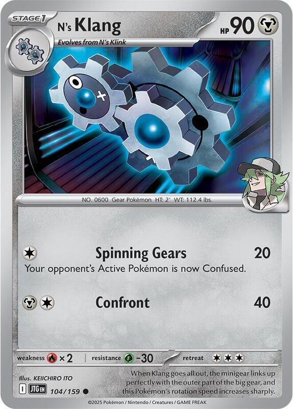 N's Klang - Reverse Holofoil 104/159 Journey Together | Common Pokemon Card