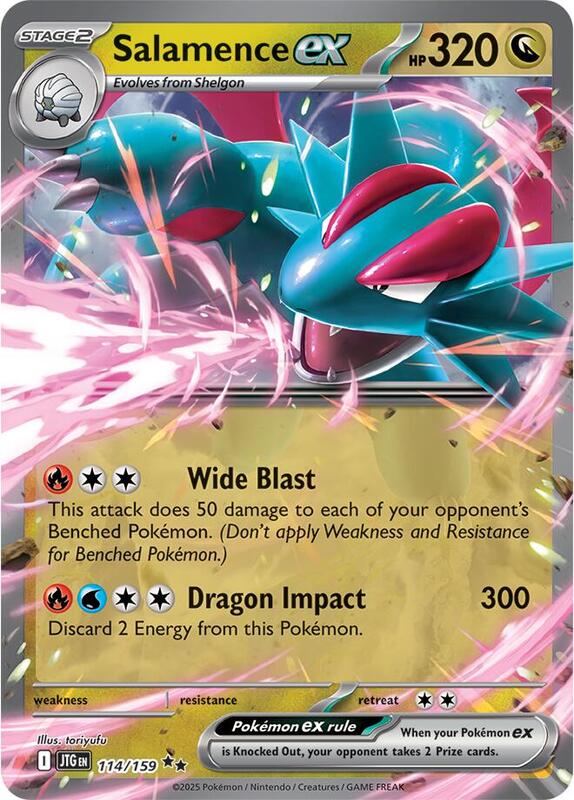 Salamence ex - 114/159 - Holofoil 114/159 Journey Together | Double Rare Pokemon Card