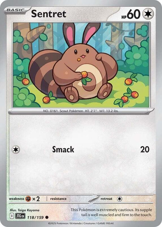 Sentret - Reverse Holofoil 118/159 Journey Together | Common Pokemon Card