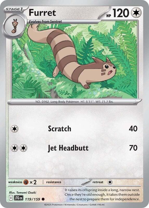 Furret - 119/159 - Normal 119/159 Journey Together | Common Pokemon Card