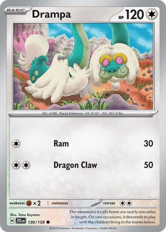 Drampa - Reverse Holofoil 130/159 Journey Together | Common Pokemon Card