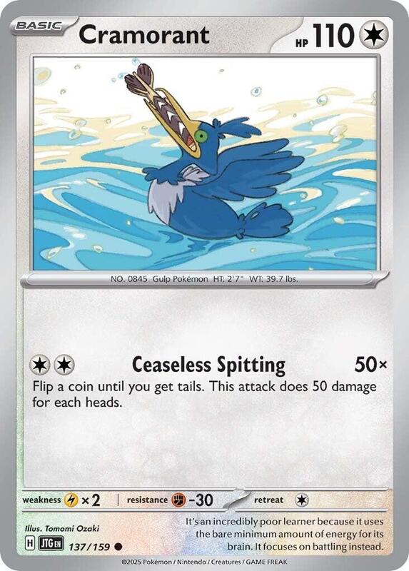 Cramorant - Normal 137/159 Journey Together | Common Pokemon Card