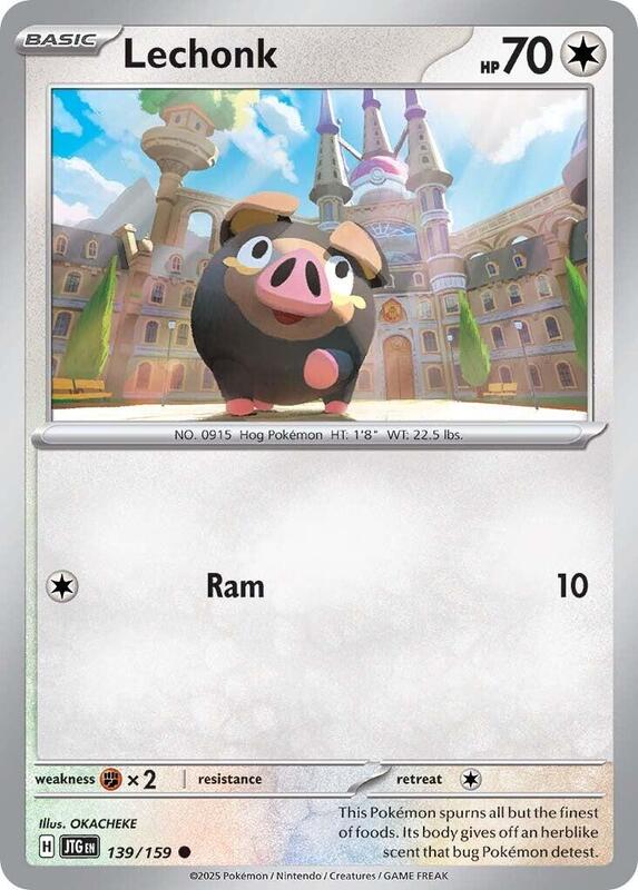 Lechonk - Reverse Holofoil 139/159 Journey Together | Common Pokemon Card
