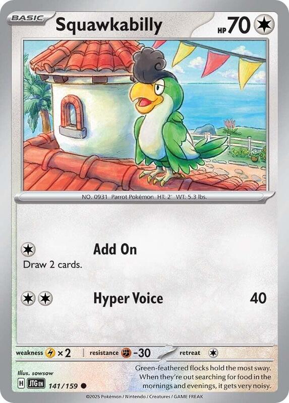 Squawkabilly - Normal 141/159 Journey Together | Common Pokemon Card