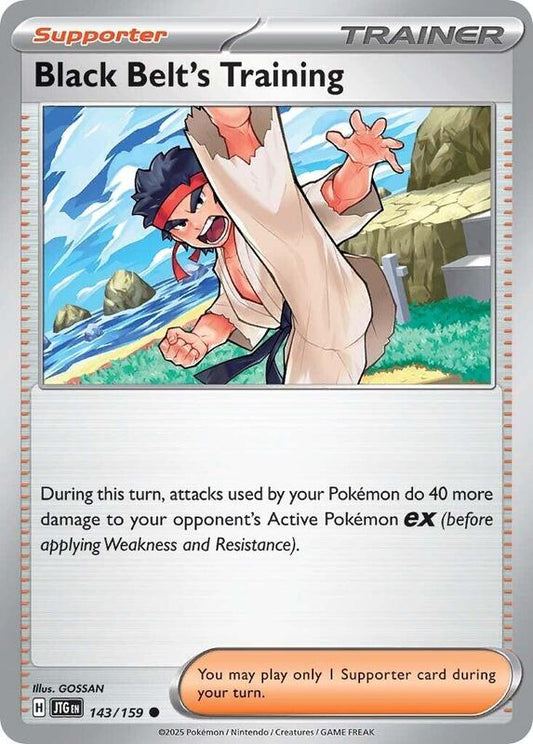 Black Belt's Training - 143/159 - Reverse Holofoil 143/159 Journey Together | Common Trainer Card