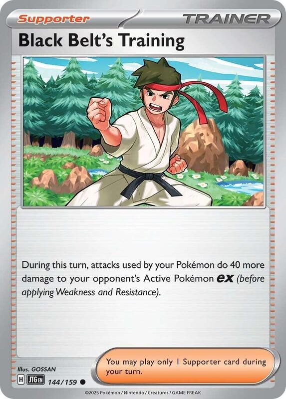 Black Belt's Training - 144/159 - Reverse Holofoil 144/159 Journey Together | Common Trainer Card