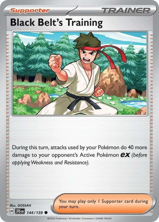 Black Belt's Training - 144/159 - Reverse Holofoil 144/159 Journey Together | Common Trainer Card