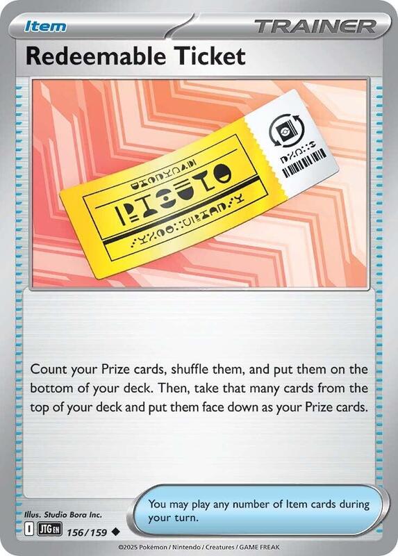 Redeemable Ticket - Normal 156/159 Journey Together | Uncommon Trainer Card