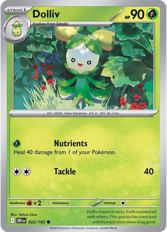 Dolliv - Normal 022/182 Destined Rivals | Common Pokemon Card