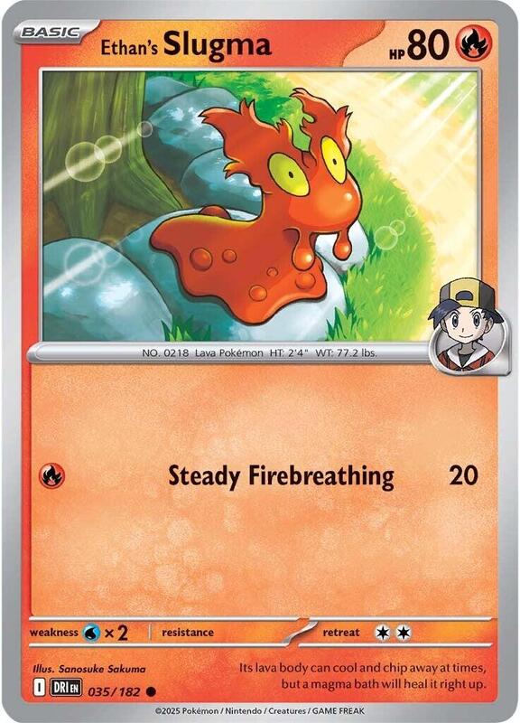 Ethan's Slugma - Reverse Holofoil 035/182 Destined Rivals | Common Pokemon Card