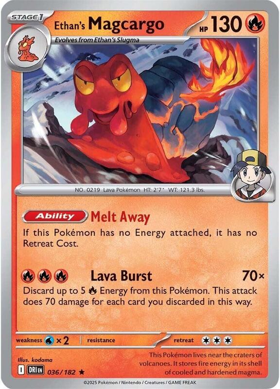 Ethan's Magcargo - Holofoil 036/182 Destined Rivals | Rare Pokemon Card