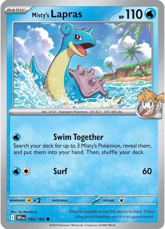 Misty's Lapras - Normal 050/182 Destined Rivals | Common Pokemon Card