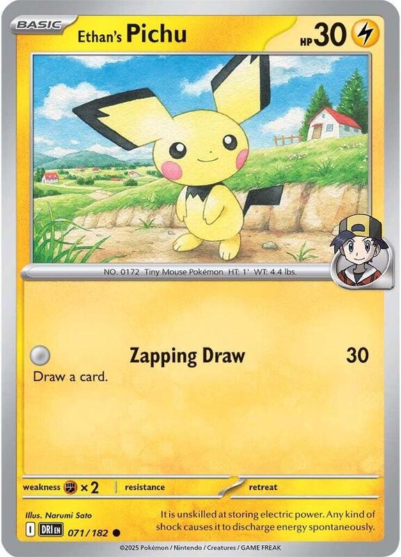 Ethan's Pichu - Normal 071/182 Destined Rivals | Common Pokemon Card