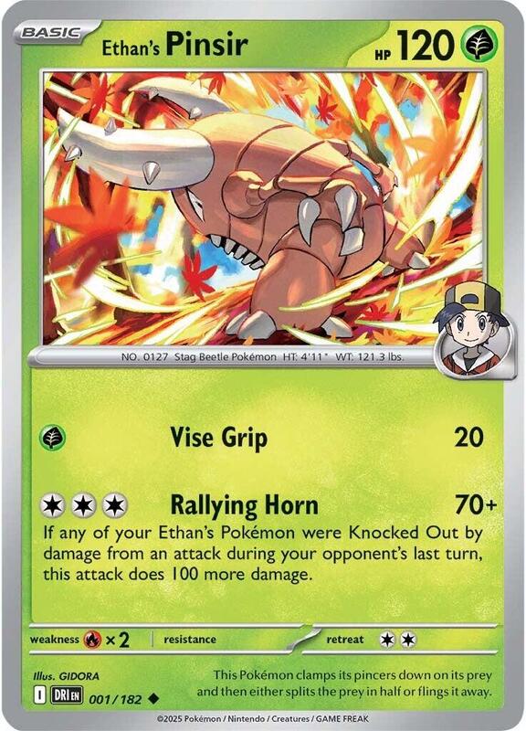 Ethan's Pinsir - Reverse Holofoil 001/182 Destined Rivals | Uncommon Pokemon Card