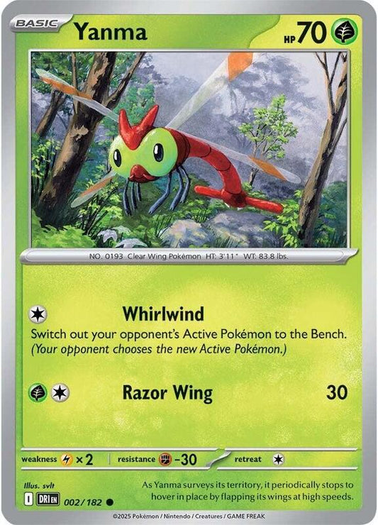 Yanma - 002/182 - Normal 002/182 Destined Rivals | Common Pokemon Card