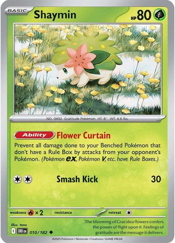 Shaymin - 010/182 - Reverse Holofoil 010/182 Destined Rivals | Uncommon Pokemon Card