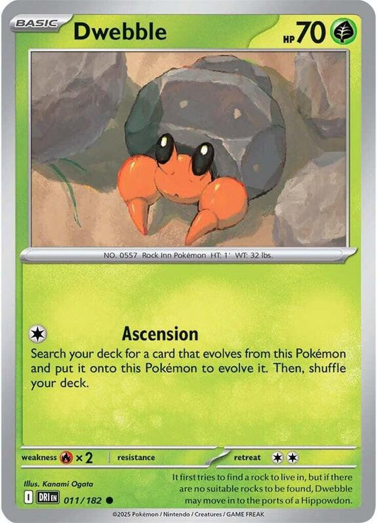 Dwebble - Normal 011/182 Destined Rivals | Common Pokemon Card